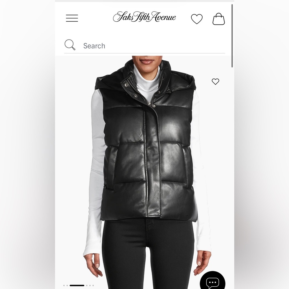Apparis faux leather black vest